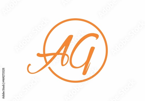 Simple shape of AG initial letter