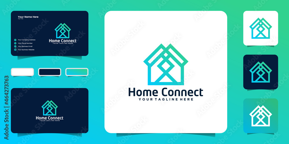 connection house logo design inspiration and business card inspiration connection house logo design inspiration and business card inspiration