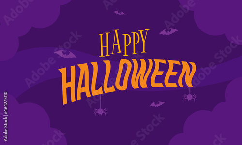 vector graphic poster of Happy Halloween