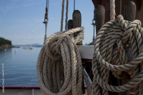 ropes on a yacht