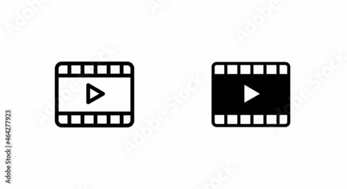Video icon. film strip vector, flat design best vector icon
