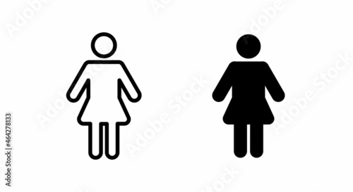 Female, woman icon editable stroke
