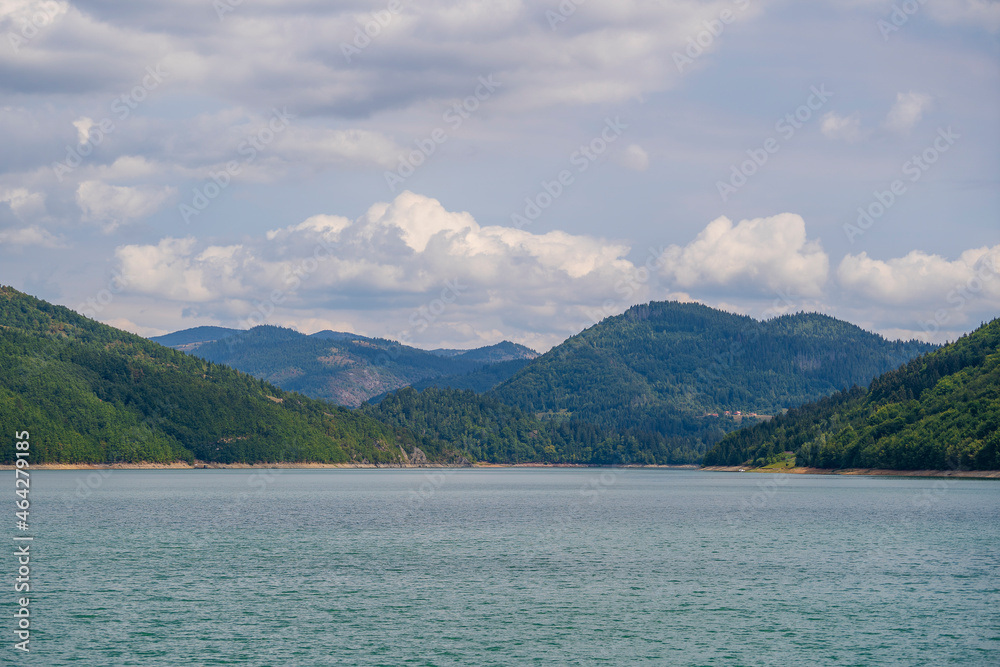 Beautiful view of the lake with calm water, Zlatar lake, Serbia , Europe