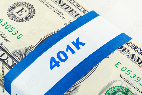 US dollar money bundle with...
