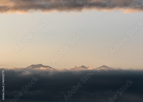evening mountain and cloud