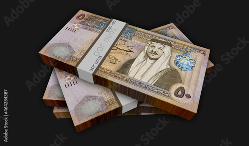 Jordan Dinar money banknotes pack illustration photo