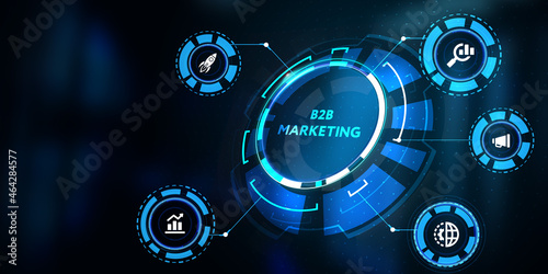 Business, Technology, Internet and network concept. B2B Business company commerce technology marketing concept. 3d illustration