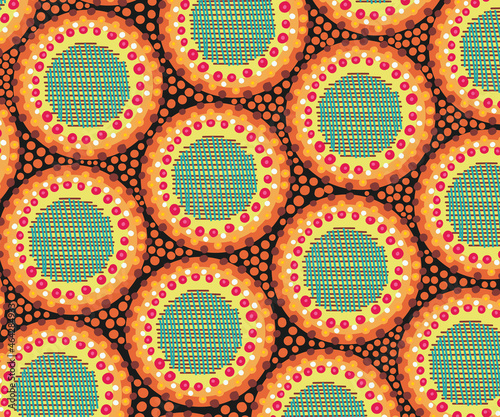 Aboriginal circle design seamless style background