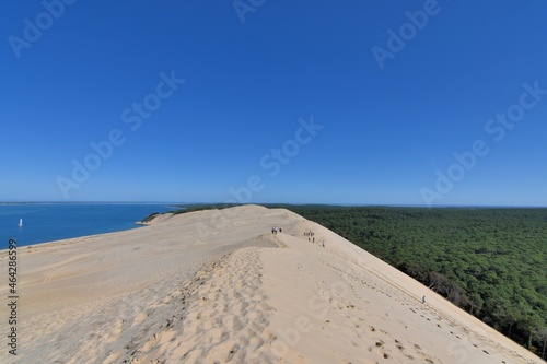 People at the dune du Pilat in Gironde. France