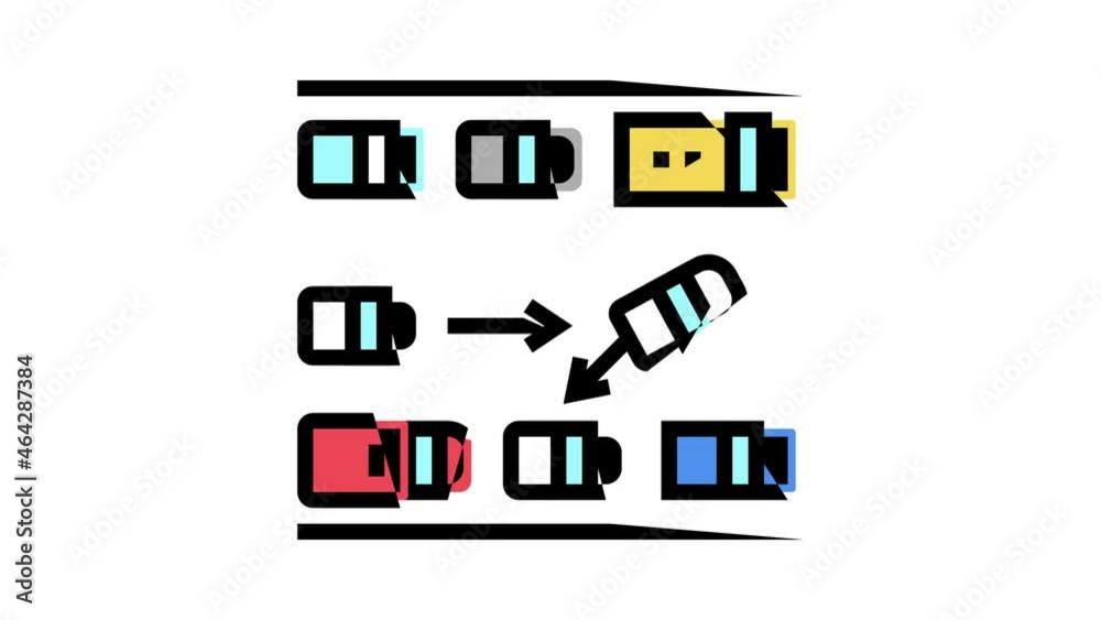 parallel parking animated color icon. parallel parking sign. isolated