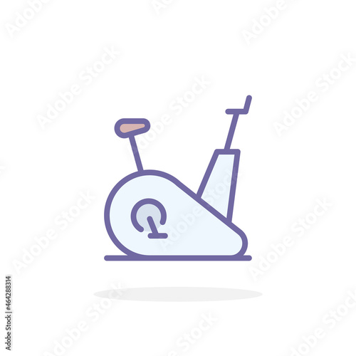 Exercise bike icon in filled outline style.