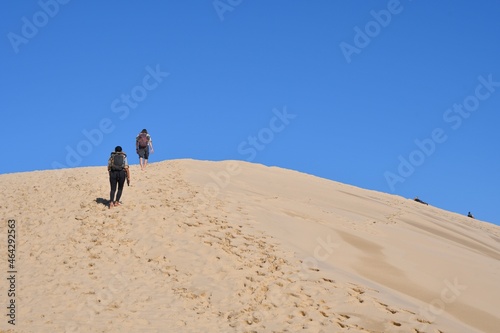 People at the dune du Pilat in Gironde. France