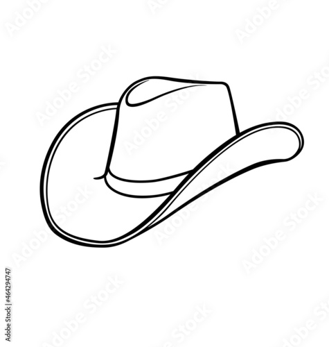 cowboy stetson hat line drawing
