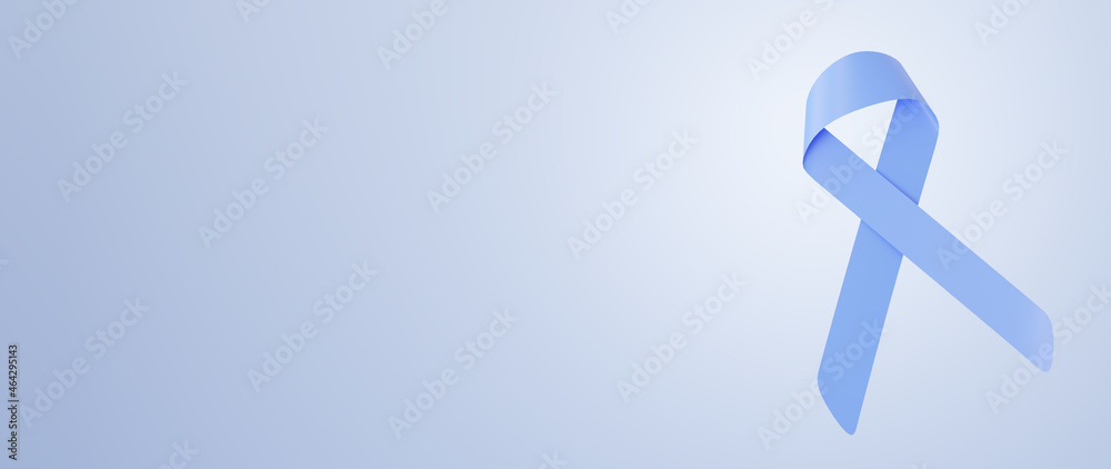 World Diabetes Day awareness poster banner, Blue Ribbon symbol on light blue background with copy space. 3D Render Illustration.. World Diabetes Day awareness poster banner, Blue Ribbon symbol on light blue background with copy space. 3D Render Illustration..