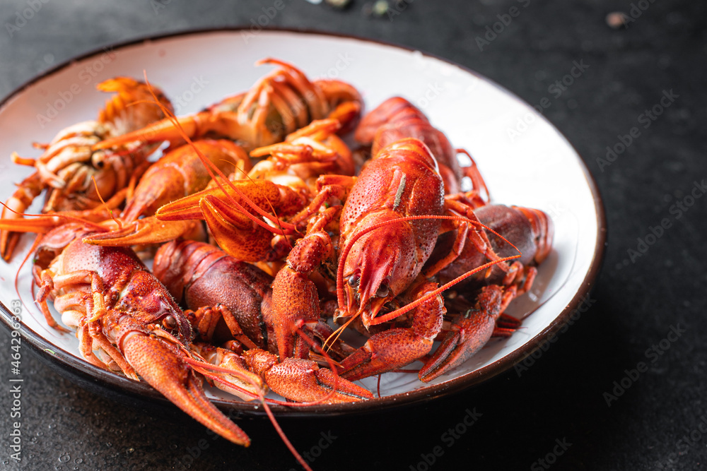 crayfish food fresh seafood red boiled crustaceans meal snack on the table copy space food background rustic crayfish food fresh seafood red boiled crustaceans meal snack on the table copy space food background rustic