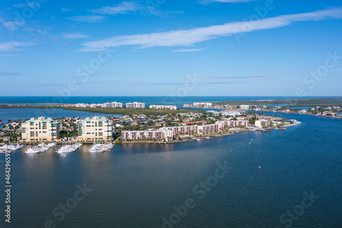 Fototapeta Naklejka Na Ścianę i Meble -  Marco Island is a barrier island in the Gulf of Mexico off Southwest Florida, linked to the mainland by bridges south of the city of Naples. It’s home to resort hotels, beaches, marinas and golf cours