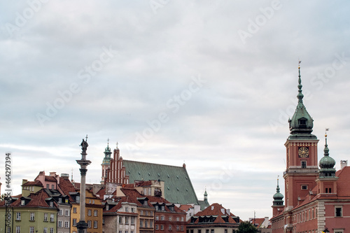 city old town warsaw skyline downtown castle poland europe cityscape