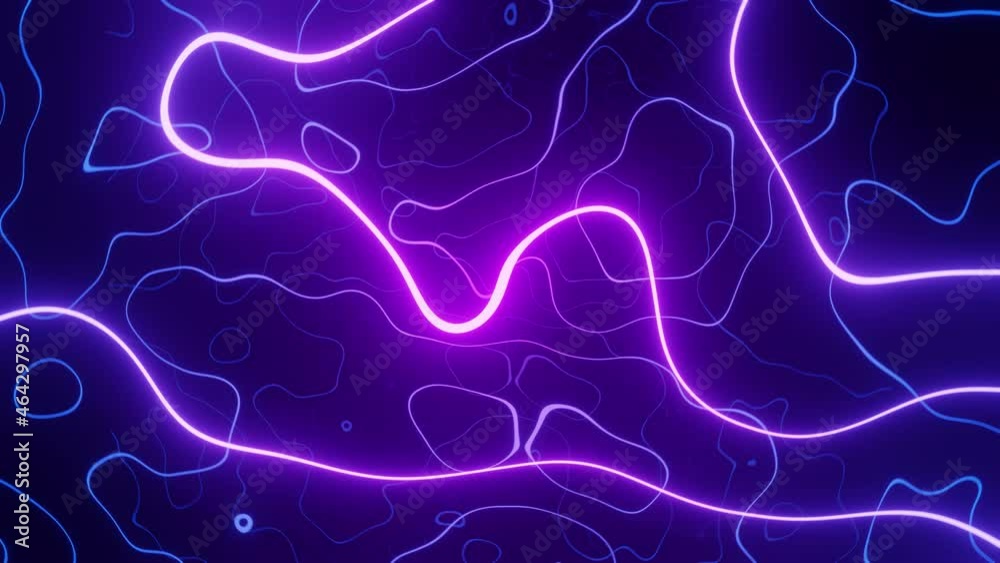 Underwater glow rays smooth waves 3d