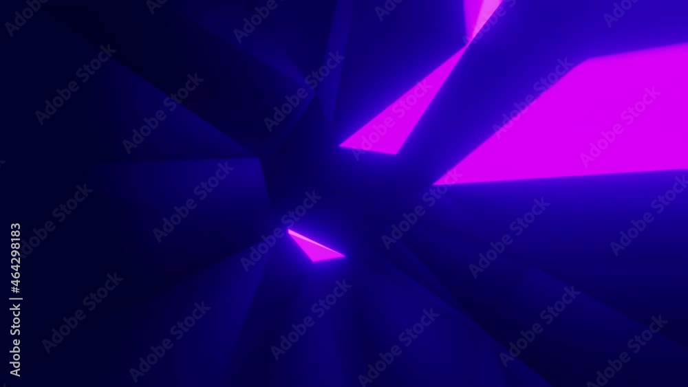 Triangle tunnel strobe purple 3d