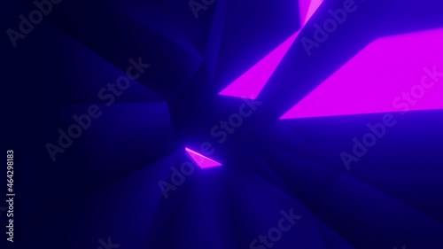 Triangle tunnel strobe purple 3d