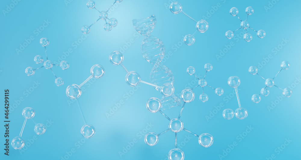 Abstract molecule structure. Science background, 3d illustration.. Abstract molecule structure. Science background, 3d illustration..
