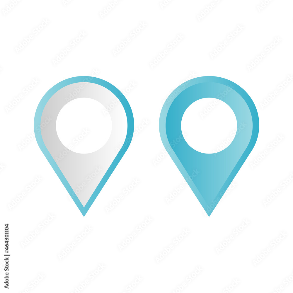 Fototapeta premium Vector multicolored map pin icon. Easy to edit and scalable to any size.
