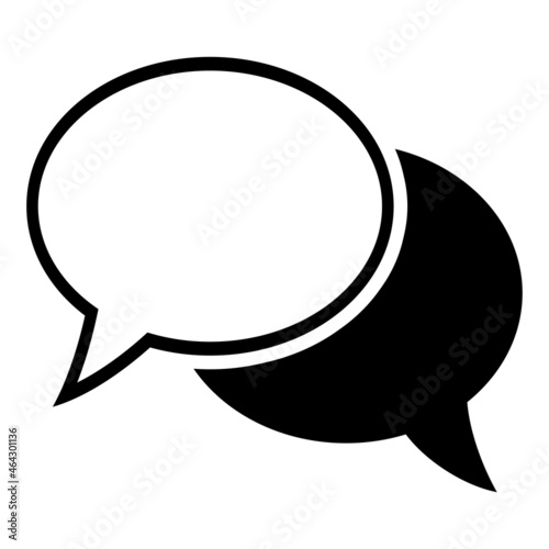 nvis21 NewVectorIllustrationSign nvis - white and black filled chat symbol icon . speech bubble vector graphic sign . message illustration . transparent background . AI 10 / EPS 10 . g10790