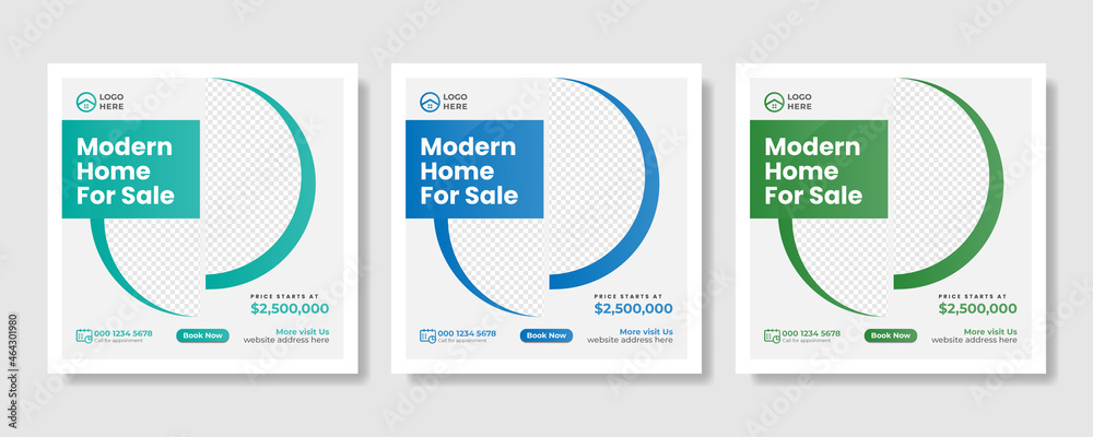 Real Estate Social Media Post & Web banner or square flyer template Real Estate Social Media Post & Web banner or square flyer template