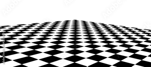 Fotografia Floor in perspective with checkerboard texture