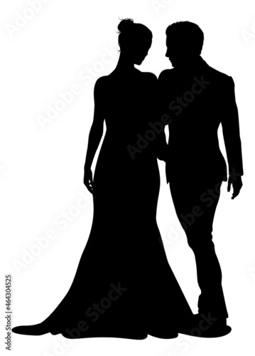 Bride And Groom Couple Wedd...