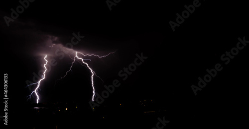 lightning bolt in the night