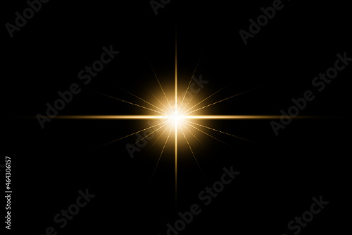 Wallpaper Mural  digital golden lens flare light in dark background Torontodigital.ca