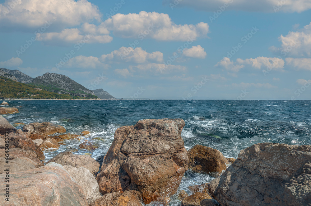 rocky coast of the mediterranean sea