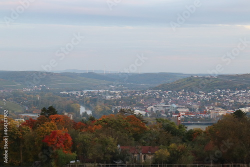 Abendstimmung. Blick auf Würzburg.