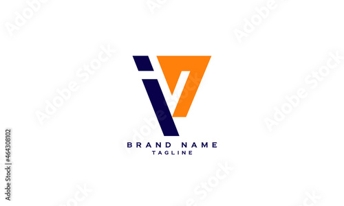IV, VI, I7, Abstract initial monogram letter alphabet logo design