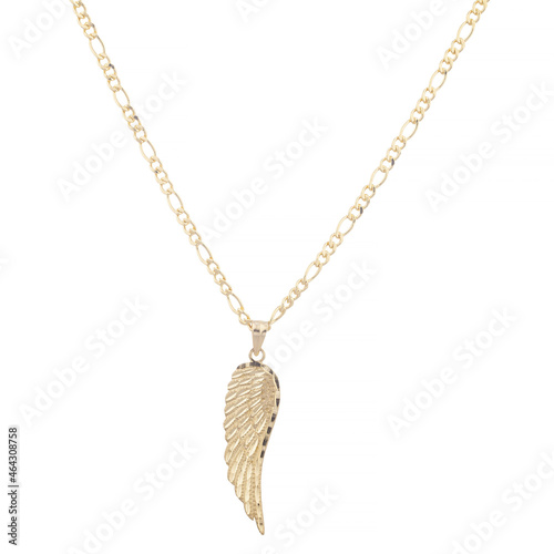 Wallpaper Mural golden necklace isolated on white Torontodigital.ca