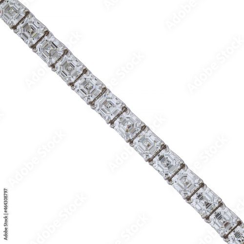 silver bracelet isolated on white