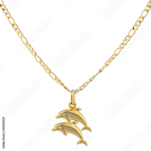 golden pendant with chain