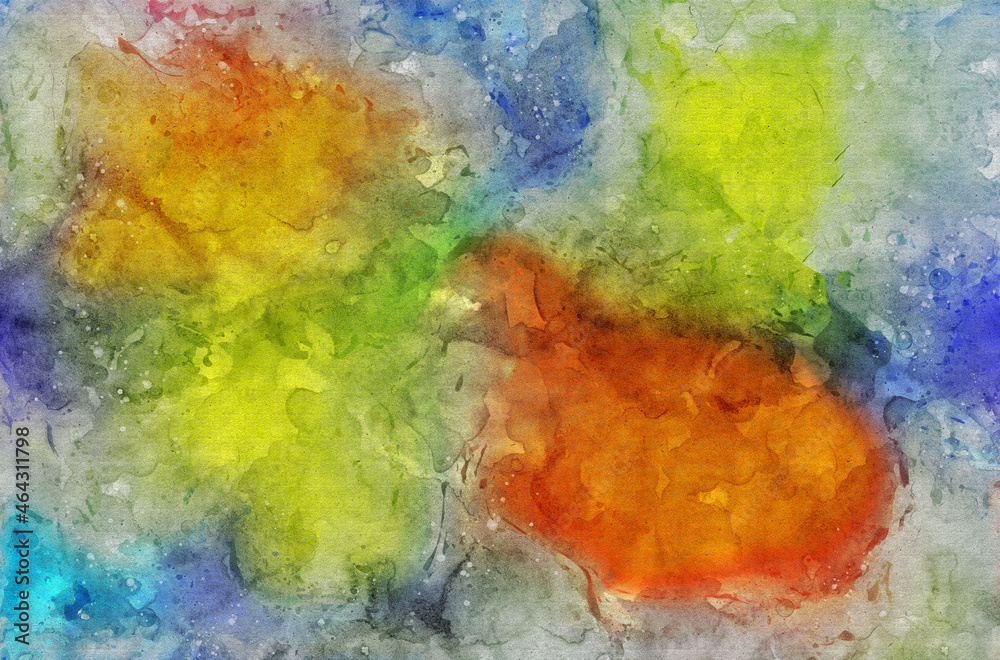 Watercolor Abstract artistic Background forming by blots