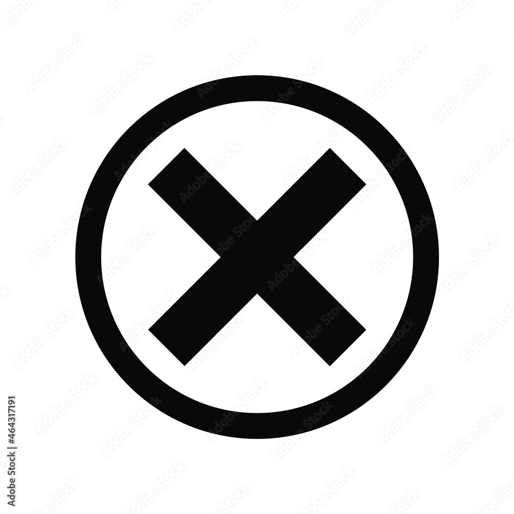 Cross sign icon. Black icon. Vector illustration. Cross sign icon. Black icon. Vector illustration.