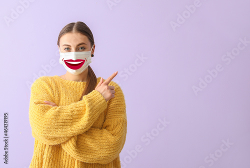 Young woman wearing medical...