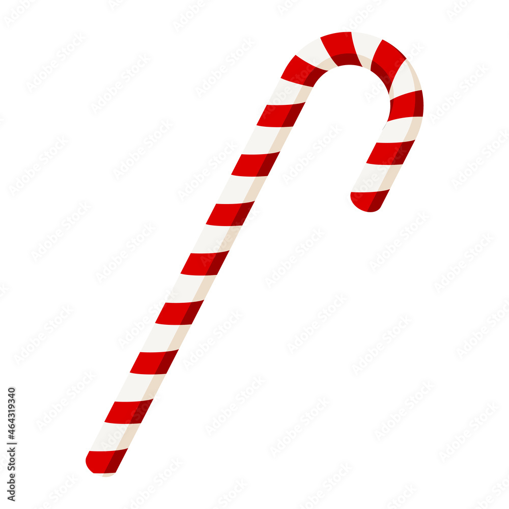 Christmas Candy with Stripes. Flat Style. Winter Traditional Sweet for logo, label; sticker, print, Greeting and Invitation Cards Design and decoration Christmas Candy with Stripes. Flat Style. Winter Traditional Sweet for logo, label; sticker, print, Greeting and Invitation Cards Design and decoration