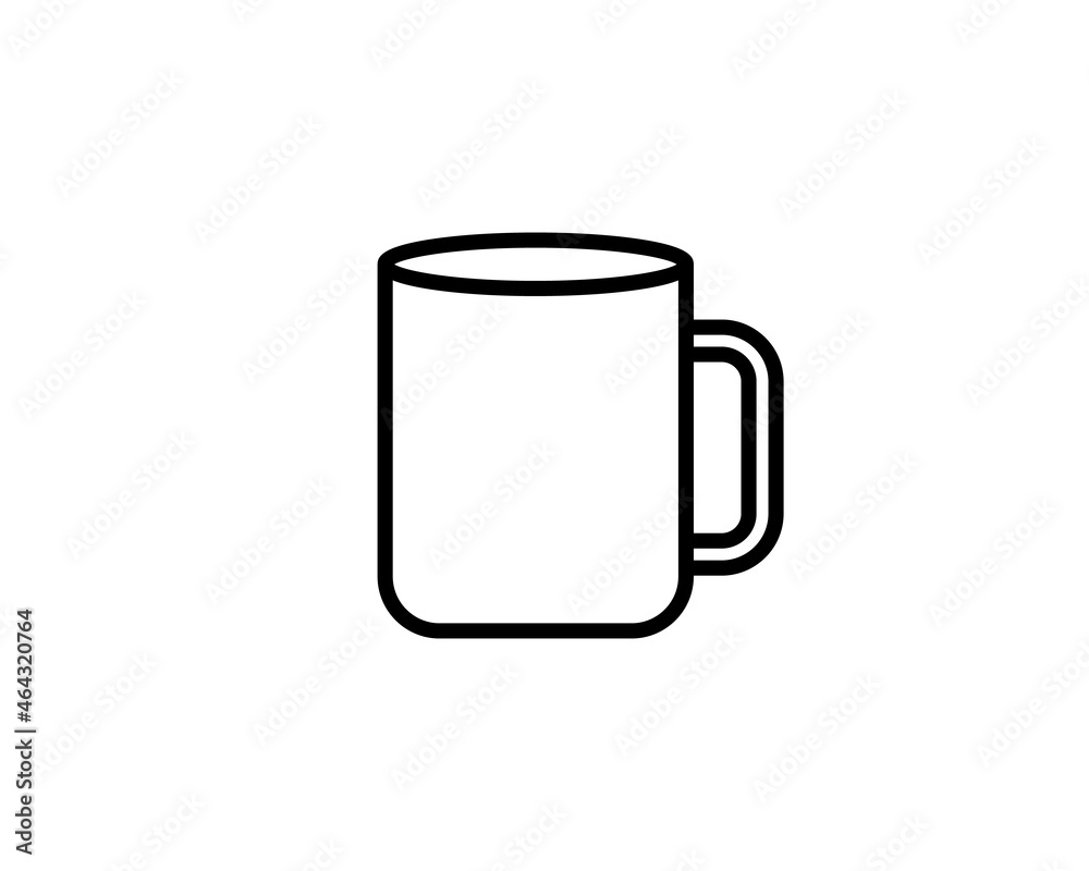 Coffee cup line icon, outline vector sign, linear pictogram isolated on white. Symbol, logo illustration Coffee cup line icon, outline vector sign, linear pictogram isolated on white. Symbol, logo illustration