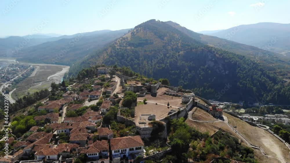 Berat Albania, aerial cityscape views Berat Albania, aerial cityscape views