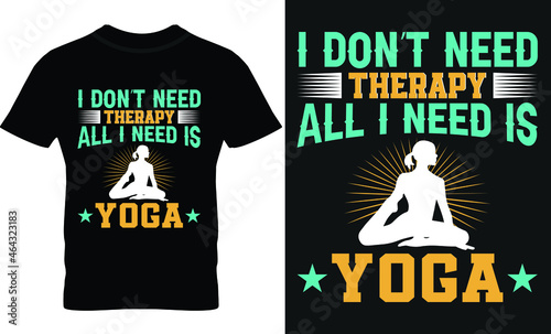 Yoga/ Gym/ Fitness T-Shirt Design.