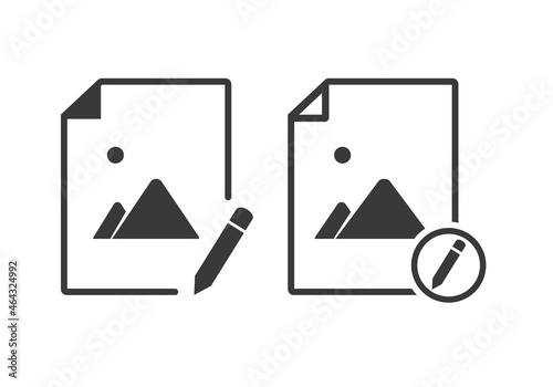 Photo image edit icon. Illustration vector