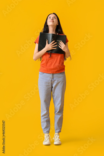 Beautiful teenage girl with...