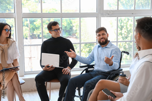 Diverse business team meeti...