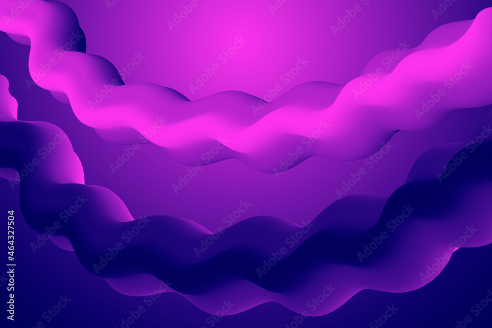 Purple blue  wavy arc smooth flowing shapes vector background design.