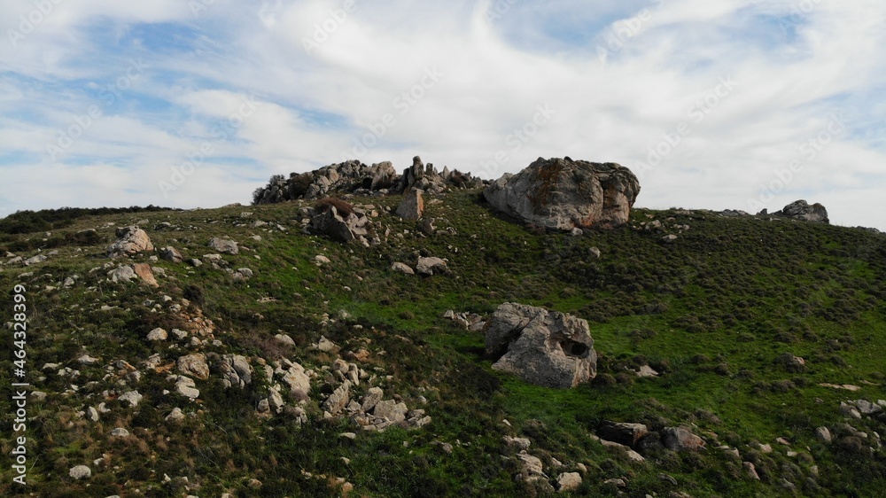 Rocks on top of hill